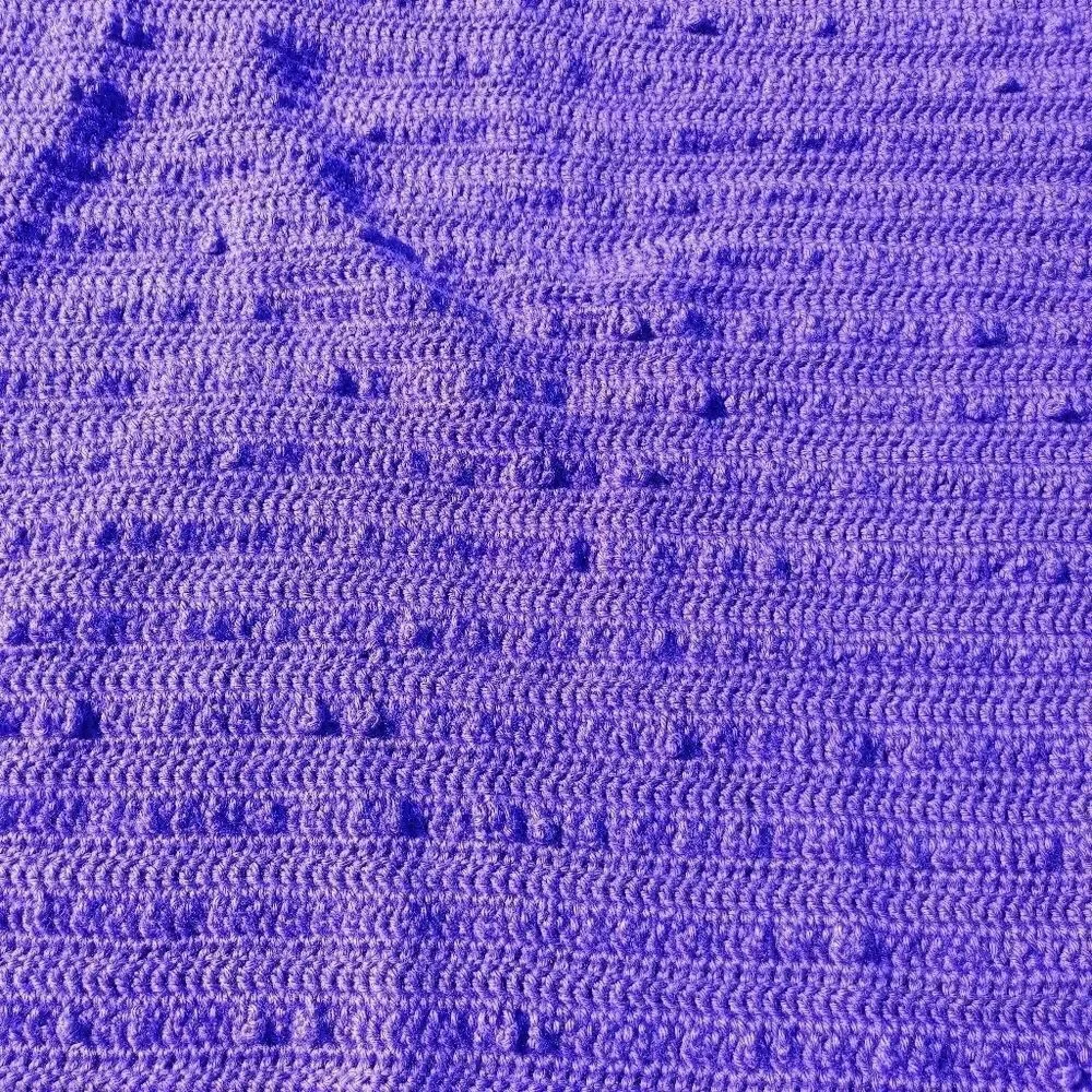 Hand Crochet Purple Lavender Lace Like Crochet Tri